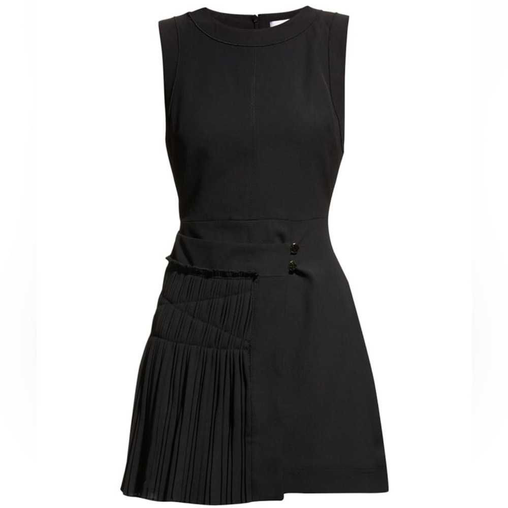 Jonathan Simkhai Freda Pleated Sleeveless Dress black sz 0